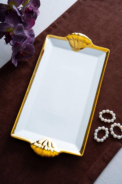 ACAR Arven Rectangular Gold Presentation Tray - 41 cm