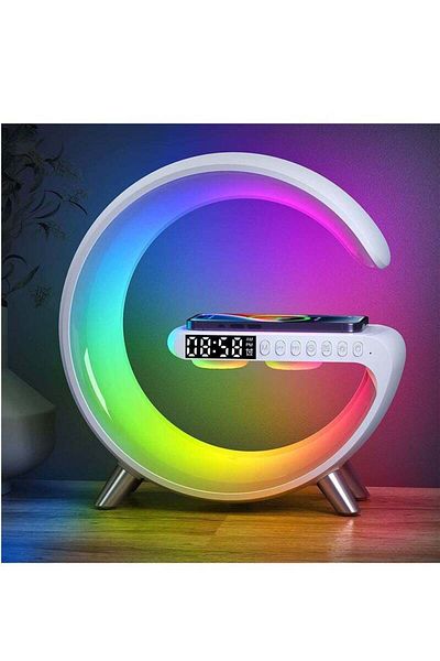 COOYA Smart Alarm Clock, With Night Light And Speaker, Intelligent Control, Suitable For Bedroom, White