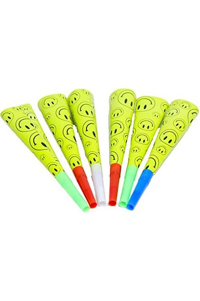 Generic Italo Happy Birthday Party Horn Blowers for Birthday Decoration 6 Pack