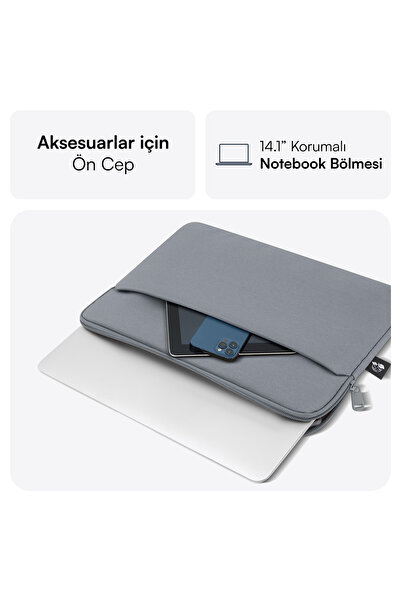 Mack Mce-1502 14.1" Nova Eco Notebook Sleeve Gray