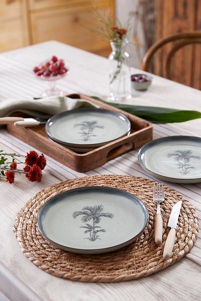 Kütahya Porselen 4 Pieces 21 cm Palm Cake Plate 80795