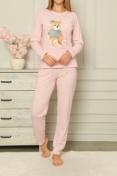 Nicoletta Set pijama damă roz bumbac