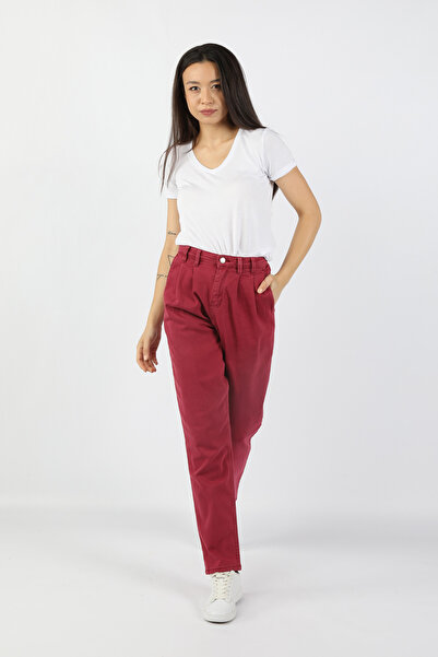 BALİNS Kadın Chino Gabardin Pantolon Bordo