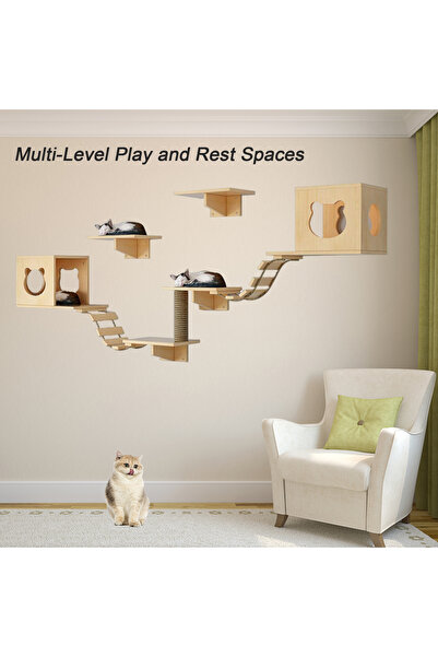 KidLe Wall-Mounted Cat Playground Unique Cat Tree