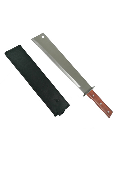 Depox Lovecký meč IdeallStore, nerezová ocel, stříbrná, dřevěná čepel, 70 cm