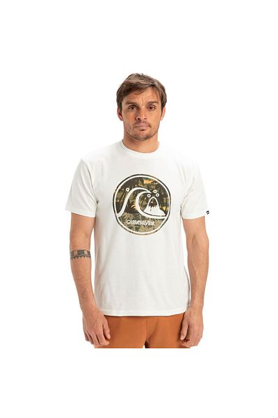 Quiksilver Evo Bubble Wrapped Men's White T-Shirt Men's T-Shirt Eqyzt08037