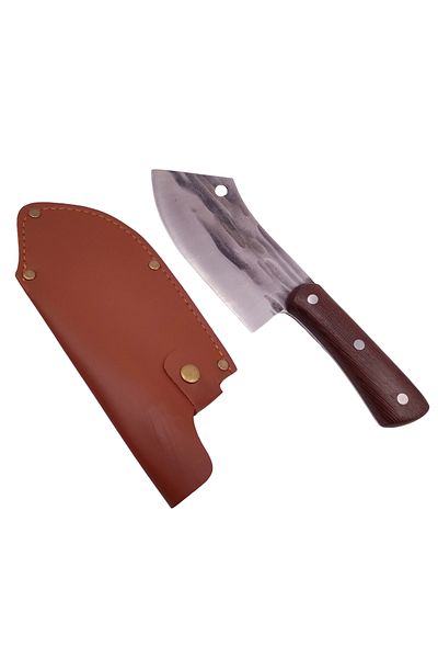 Depox Cuțit de satar IdeallStore®, lucrat manual, Japan Buredo, 25,5 cm, oțel inoxidabil, 220 g, maro