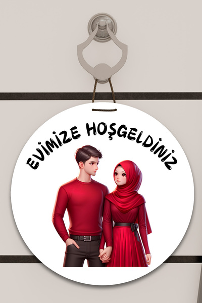 Dormot Home Digitalna štampa beli, crveni turban Sa deznom Dekoracija za vrat...