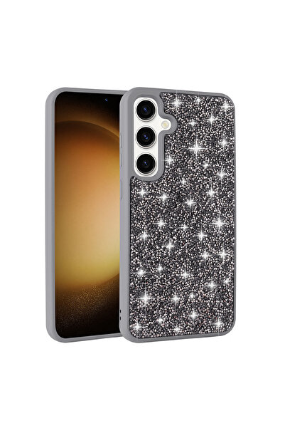 ZM STORE غطاء متوافق مع سامسونج جالاكسي S24 FE بتصميم حجر لامع وغطاء مرصع بال...