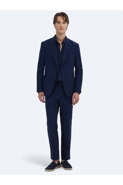 Kip Navy Blue Straight Modern Fit Suit