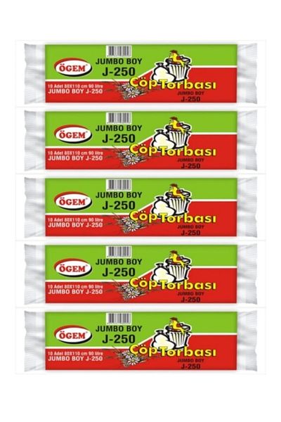 Pc Premium Center Jumbo Size Garbage Bag J-250 90L 10 Rolls 5 Pack