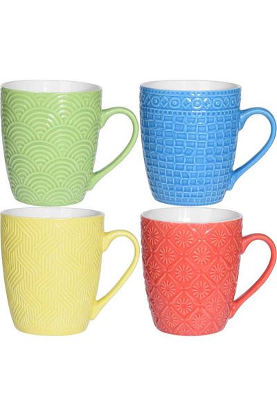 Excellent Houseware Set cani de 4 portelan 380 ml