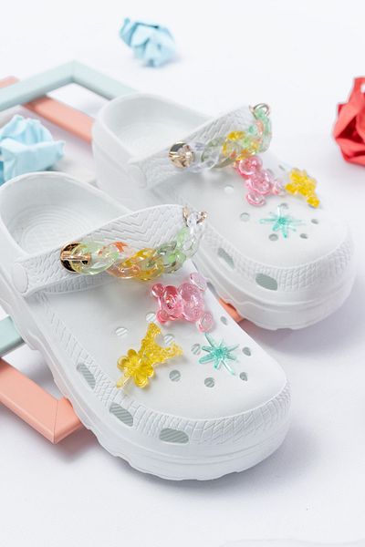 Slipcat Sandale-papuci pentru fete cu mărgele Jelly