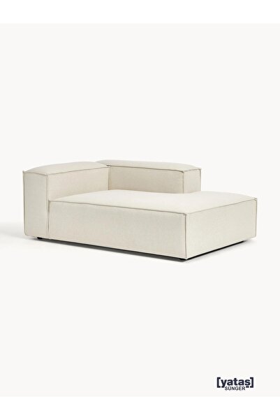 Mobilya Stant Most Mollis Plus Sağ Köşe Dinlenme 02 Kırık Beyaz Keten Kumaş Y...