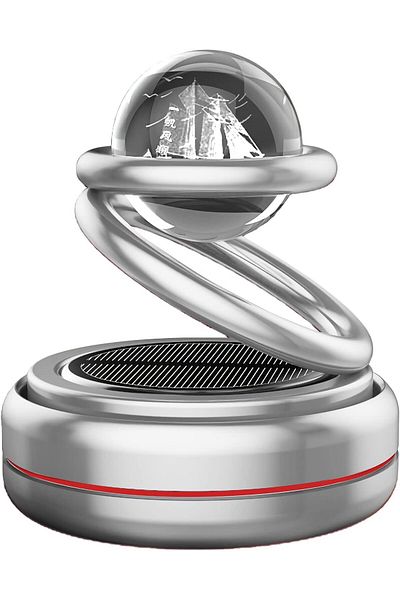 COOYA Car Air Freshener, Solar Powered Rotating Incense Diffuser for Car Home Office Ornament