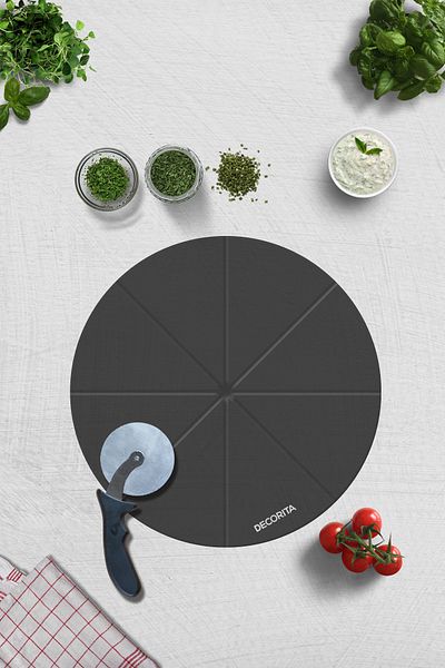 Decorita Pizza Cut Channel Presentation Glass |   Smoked Glass |   Diameter36Cm