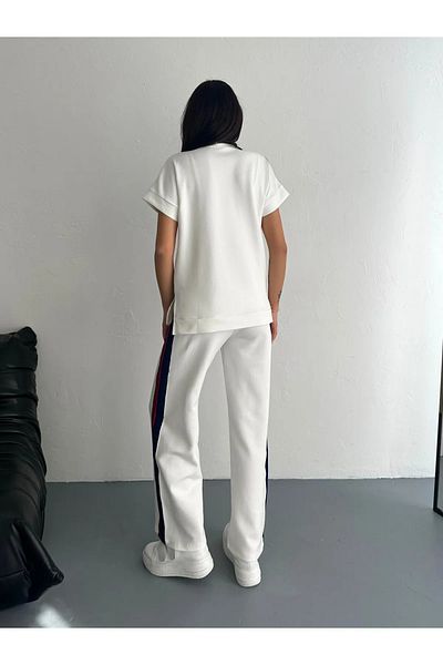 CyRo Women's V Striped Modal Kumoaş Track Suit