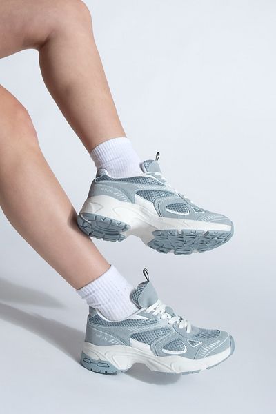 Marjin Damen-Sneaker – Sargen Blau, dicke Sohle und spezielles Mesh-Detail