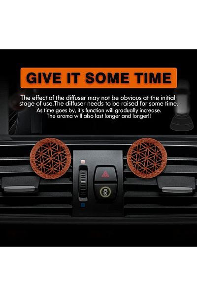 COOYA Wooden Car Aromatherapy, Essential Oil Diffuser Vent Clip, Vent Outlet Diffuser (2 Pcs)