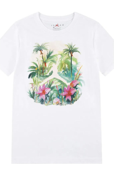 Nike TRIOC PENTRU COPII JORDAN, BUMBAC IMPRIMAT ALB, LA LAC 95F049