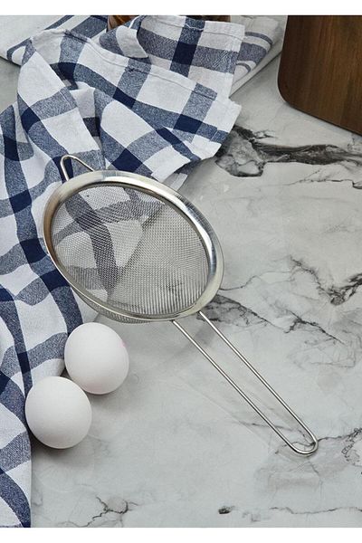 HomeTarz Stainless Kitchen Strainer - Vegetable Pasta Strainer - 14 cm