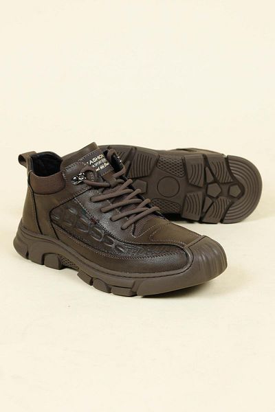 Birikon Ανδρικά παπούτσια Casual με κορδόνια Guja Crocodile Garnished Khaki