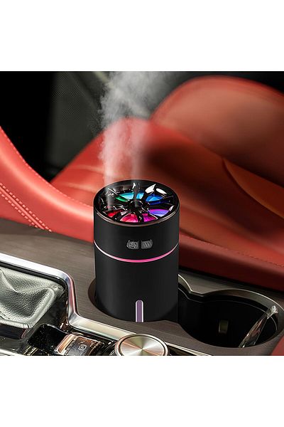 COOYA Waterless Car Diffuser, for Essential Oils, Quiet Cordless, 300ml Dual Nozzle Battery Powered