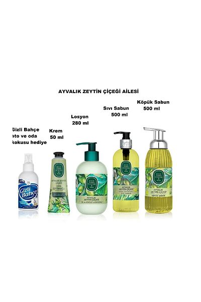 Eyüp Sabri Tuncer Eyüp Sabri̇ Tuncer Ayvalik Olive Blossom Family, Liquid Soap, Foam Soap, Lotion, Cream