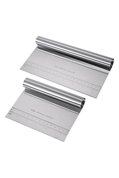 Choice 2 Pieces Stainless Steel Dough Chopper Bench Scraper Pastry Cutter