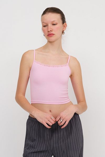 Addax Crop Tank Top με λουράκι σχοινιού A4232