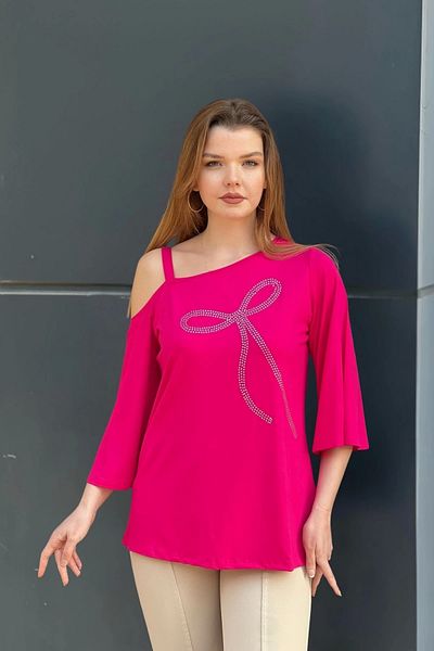 aytemas Bluză cu curea cu panglică imprimată
