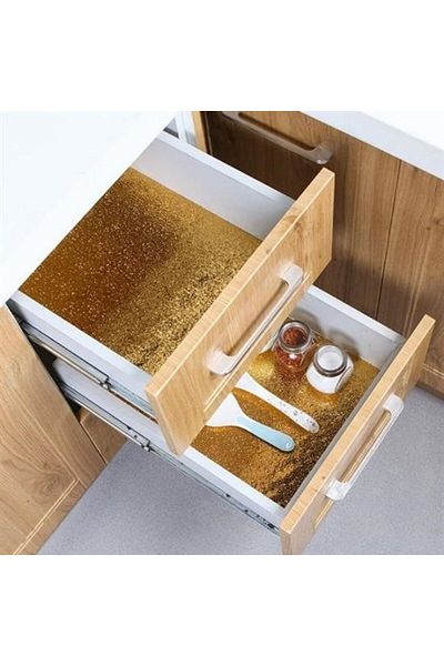 sylar 10 Meters Self Adhesive - Erasable Kitchen Countertop Foil Gold Sticker