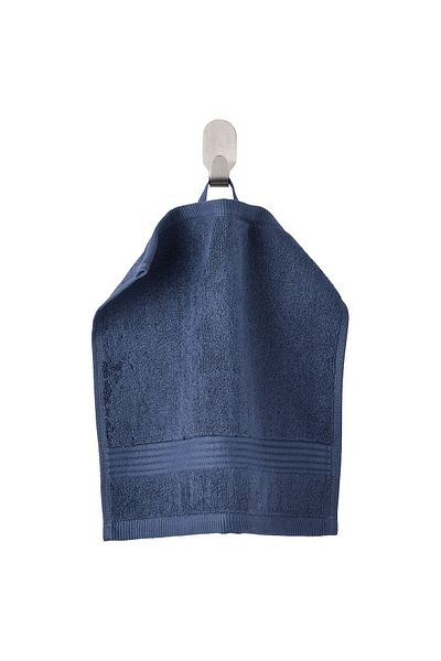 IKEA FREDRIKSJÖN 30x30 cm Dark Blue Washcloth – 100% Cotton, Soft & Absorbent | IKEA