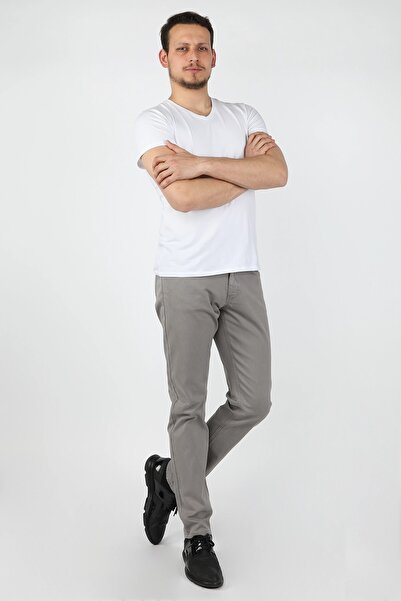 BALİNS Erkek 5 Cep Gabardin Pantolon Gri