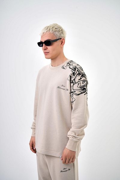 Respire Φούτερ σε μπεζ χρώμα Just Hypnotize Me Oversize