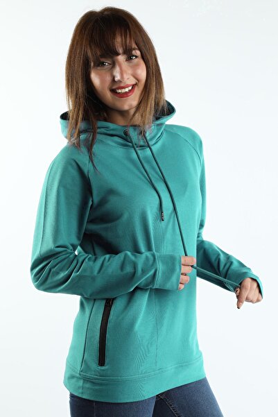 BALİNS Kadın Kapüşonlu Sweatshirt Mint Btk/226.mint