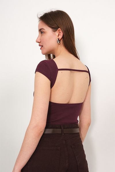 Addax Tricou de bază cu spate decoltat P1745