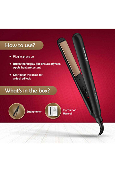 İkonic Ikonic Simply Straight Hair Straightener - Black & Golden