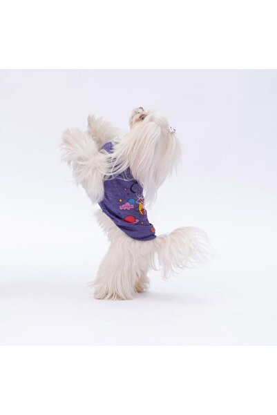 Pawstar Mor Space Time Kedi Köpek Tişörtü - Kedi Köpek Kıyafeti