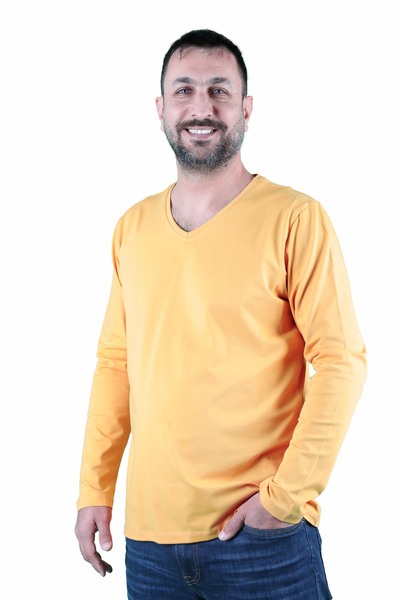 BALİNS Erkek Süprem V Yaka Uzun Kollu Tişört