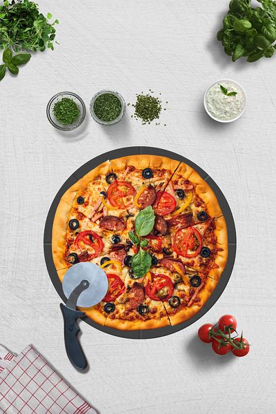 Decorita Pizza Cut Channel Presentation Glass |   Smoked Glass |   Diameter36Cm