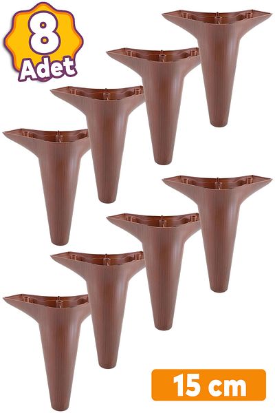 Badem10 (8 bucăți) Aspen Luxury 15 cm Mobilier Canapea Fotoliu Unitate TV Riser Picior Picioare cu model din lemn