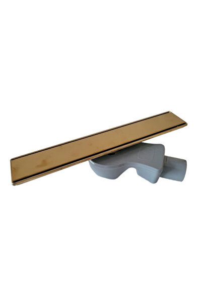 forsüz 33x7 cm Duş Kanalı-Frame Dar Metal Çerçeve-Ø50 Hareketli Çıkış-ALTIN-D...
