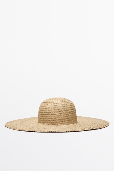 Massimo Dutti Rafya floppy şapka