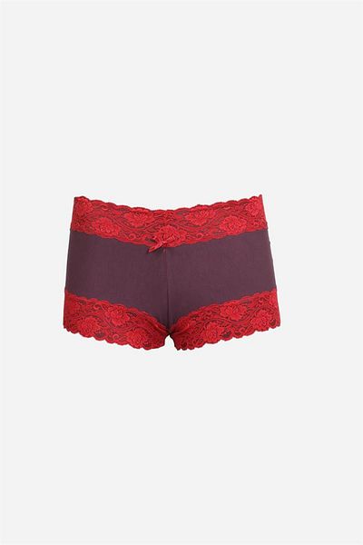 Celira Women's Cotton 2-Piece Boxer Plum 40277