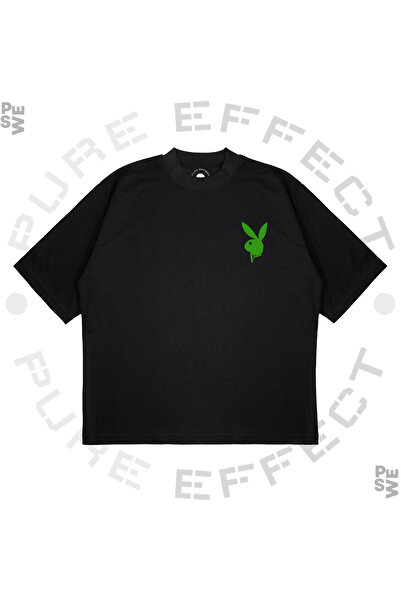 TRAGEDY Tricou unisex oversize Vlone Rabbit verde imprimat cu croiala groasă ...