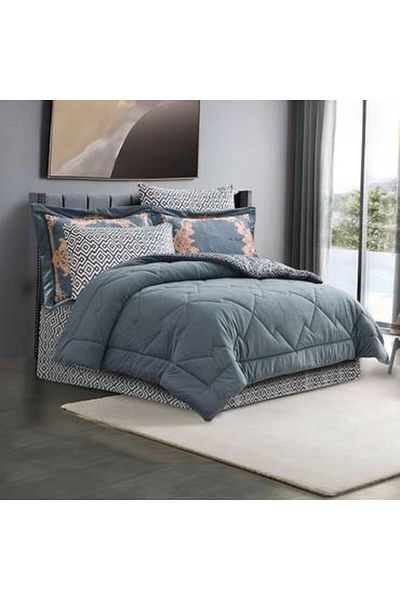 Pearrlla Espen Velvet Double Bedspread 6 Pieces - Fixed Fill