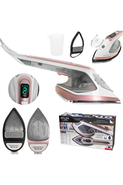 adler Fier de calcat cu abur clasic si vertical 2 in 1, Adler AD5044, 1400W, ceramica,