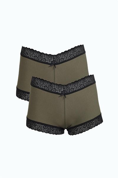 Celira Women's Cotton 2-Piece Boxer Khaki 40277
