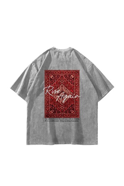 Bak Moda Rise Again Štampano Oversize kroj Unisex periva bela majica